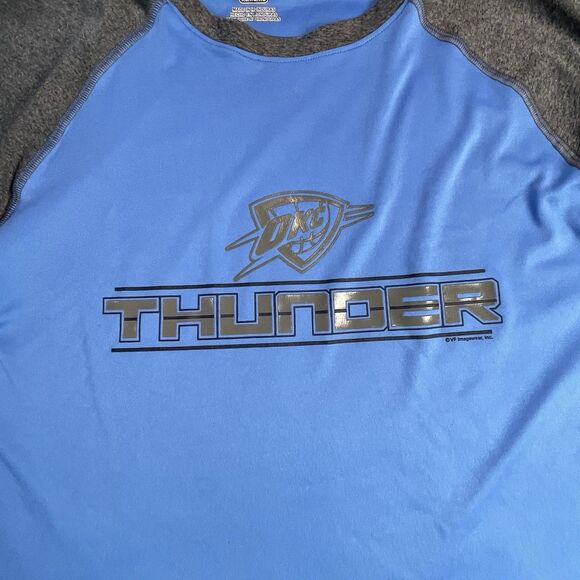OKC Thunder NBA Blue/Gray Raglan Practice Shirt XL Official Licensed Apparel - Picture 3 of 12